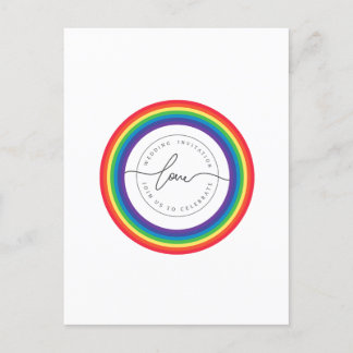 Carte postale Mariage Rainbow World