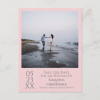 Mariage rose et gris simple Enregistrer la photo d