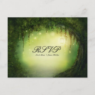 Carte postale Mariage RSVP Russe Enchanted Forest
