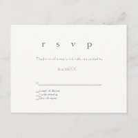 Carte postale mariage rsvp simple et moderne