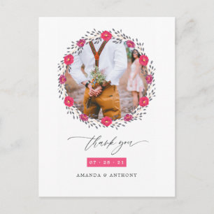 Carte Postale Mariage Safari Floral Merci