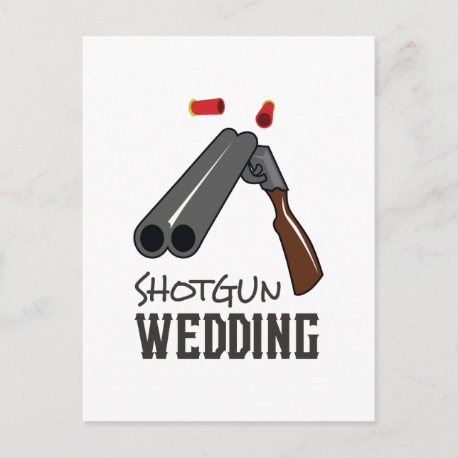 CARTE POSTALE MARIAGE SHOTGUN (Devant)