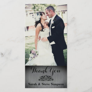 Carte postale Mariage Silver Photo Merci