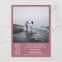 Mariage simple Dusty Rose Enregistrer la photo Dat