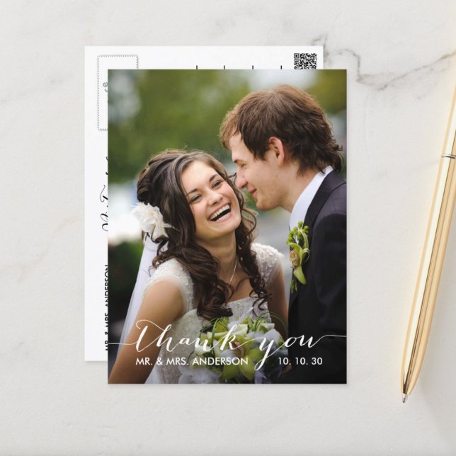 Carte postale Mariage simple écriture (Créateur téléchargé)