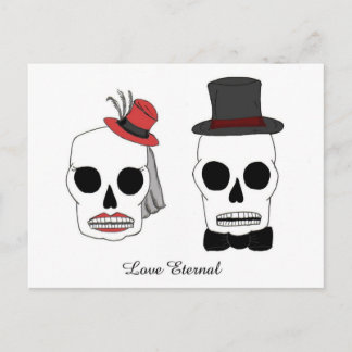 Carte postale mariage Skellies