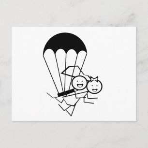 Carte Postale Mariage Sky Jump