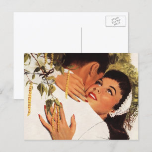 Carte Postale Mariage Vintage, Amour et Romance