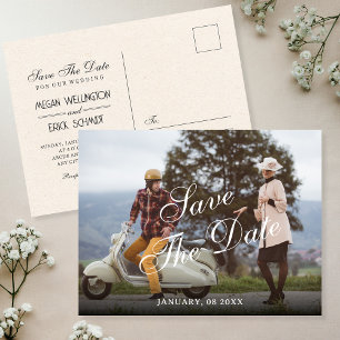 Carte Postale mariage vintage du couple enregistrer la date