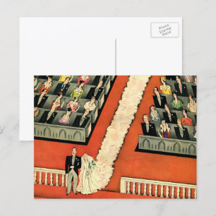 Carte Postale Mariage vintage, Mariée Art Déco et mariée nouvell