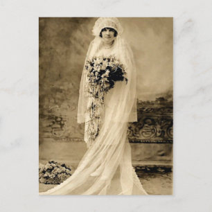 Carte Postale Mariage Vintage Une Mariée