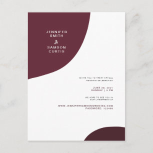 Carte Postale Mariage virtuel Abstrait moderne en Bourgogne