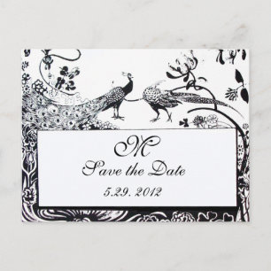 Carte Postale MARIAGES INSÉPARABLES MONOGRAM noir et blanc