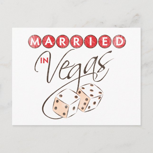 Carte Postale Marié à Vegas (Devant)