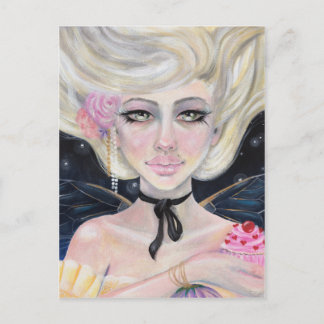 Carte Postale Marie Antoinette et le cupcake à la cerise