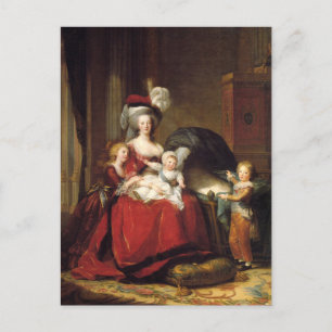 Carte Postale Marie Antoinette et ses enfants par Le Brun Postc