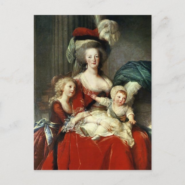 Carte Postale Marie-Antoinette et ses quatre enfants, 1787 (Devant)