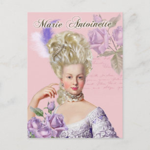 Carte Postale Marie Antoinette Portrait Postcd en lavande
