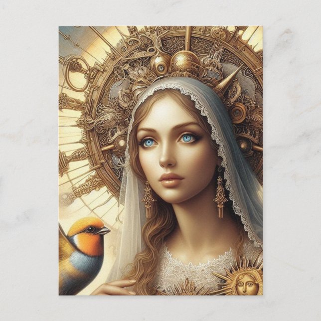 Carte Postale Marie et l'oiseau (Devant)