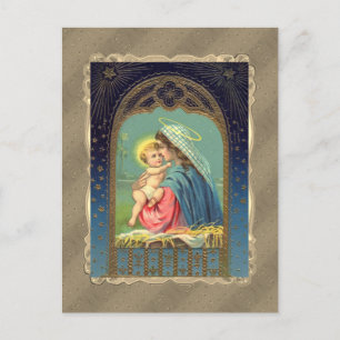Carte Postale Marie tenant le bébé Jésus