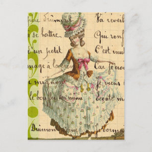 Carte Postale Marie, Vintage Art numérique-Dame