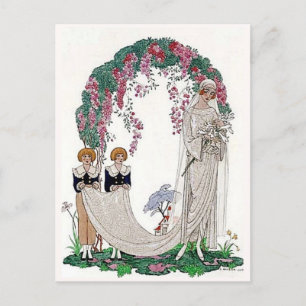 Carte Postale Mariée Art déco