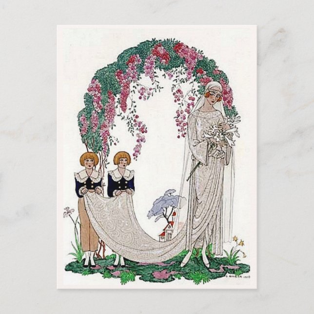 Carte Postale Mariée Art Déco (Devant)