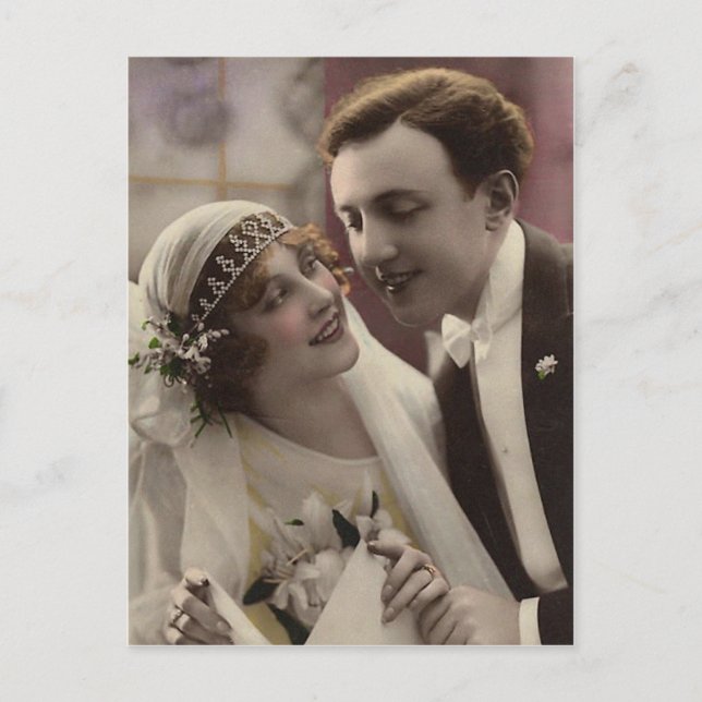 Carte Postale Mariée et salle (Devant)