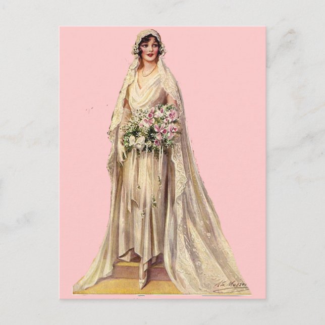 Carte Postale Mariée vintage (Devant)