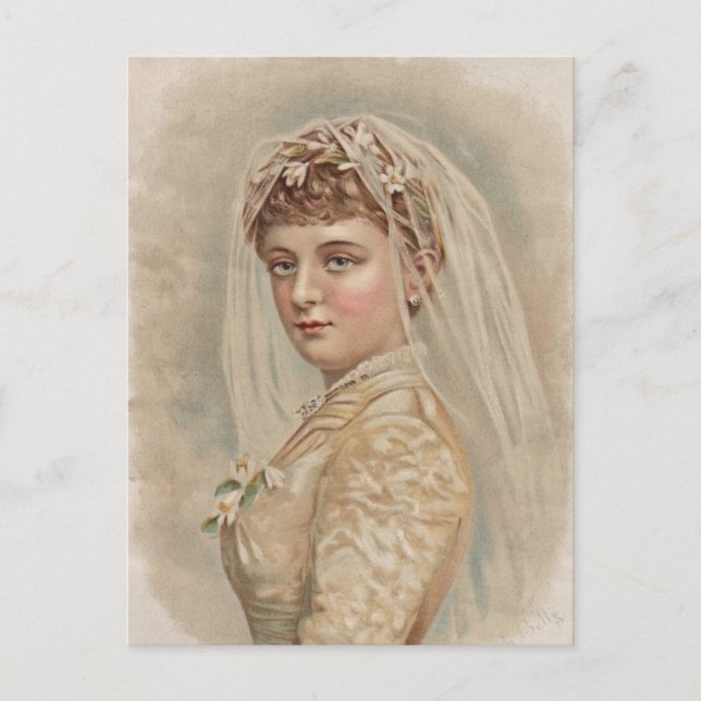 Carte Postale Mariée vintage - Mariage (Devant)