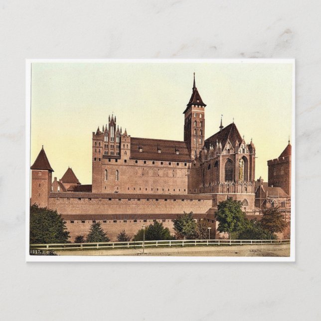 Carte Postale Marienburg, côté est, Prusse, Allemagne (c.-à-d. M (Devant)