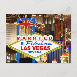 Carte Postale Mariés À LAS VEGAS