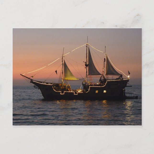 Carte Postale Marigalante au coucher du soleil (Devant)