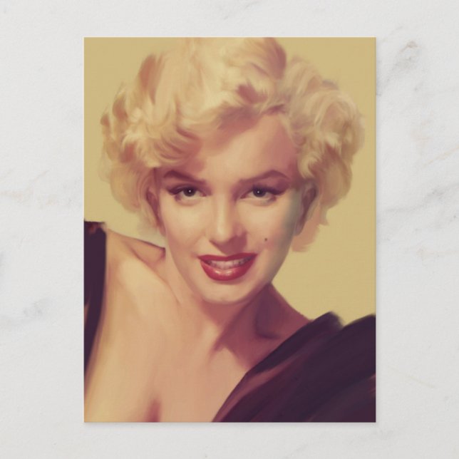 Carte Postale Marilyn en noir (Devant)