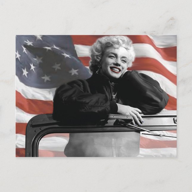 Carte Postale Marilyn Patriotique (Devant)