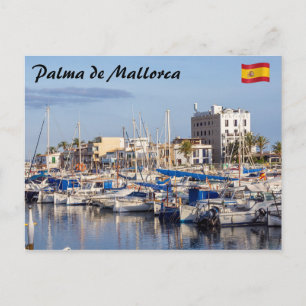 Carte Postale Marina de Portixol au crépuscule - Palma de Majorq