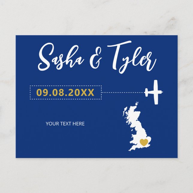 Carte Postale Marine Angleterre Écosse Mariage Enregistrer la da (Devant)