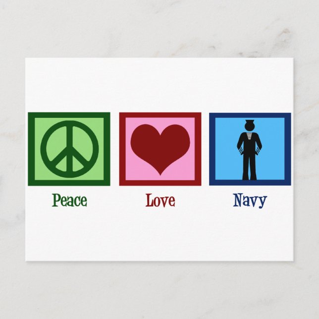 Carte Postale Marine de l'amour pour la paix (Devant)