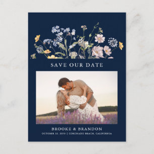 Carte Postale Marine Spring Fleur sauvage Meadow Enregistrer la