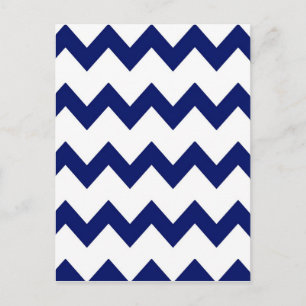 Carte postale Marine White Chevrons