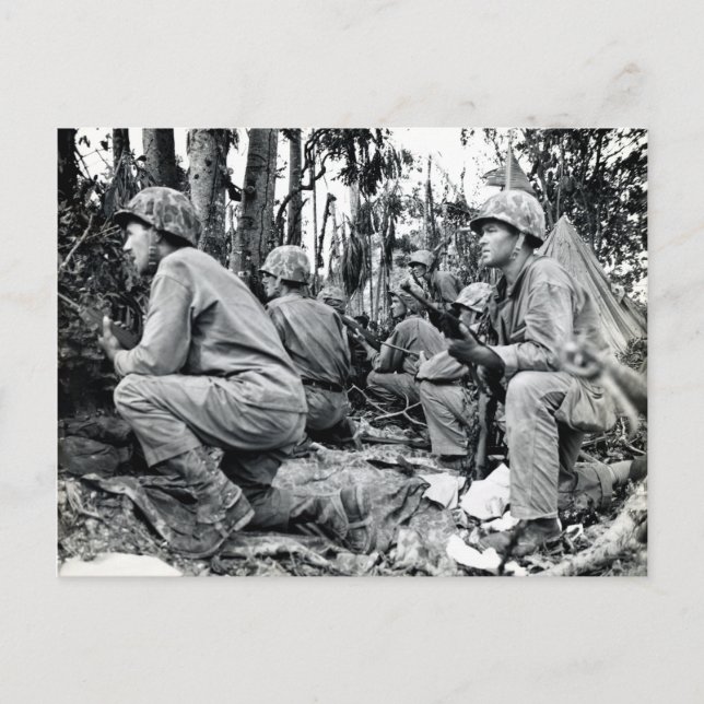 Carte Postale Marines américains 2ème guerre mondiale sur Peleli (Devant)