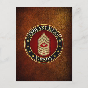 Carte Postale Marines américains : Sergent-major (SgtMaj du USMC