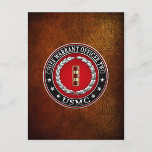 Carte Postale Marines des États-Unis : Adjudant-chef no 2 de l'U