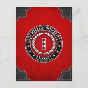 Carte Postale Marines des États-Unis : Adjudant-chef quatre (USM