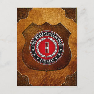 Carte Postale Marines des États-Unis : Adjudant-chef trois (USMC