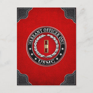 Carte Postale Marines des États-Unis : Adjudant de première clas