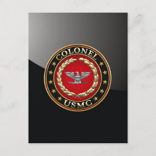 Carte Postale Marines des États-Unis : Colonel (USMC Col) [3D]