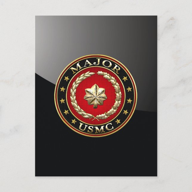 Carte Postale Marines des États-Unis : Major (major de l'USMC) [ (Devant)