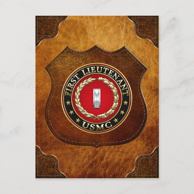 Carte Postale Marines des États-Unis : Premier lieutenant (USMC  (Devant)