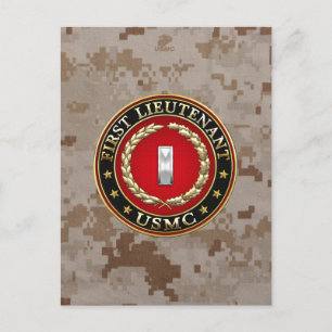 Carte Postale Marines des États-Unis : Premier lieutenant (USMC 